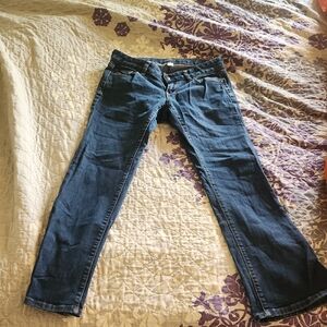 Ann Taylor Size 4 petite Dark Blue Straight Leg Jeans